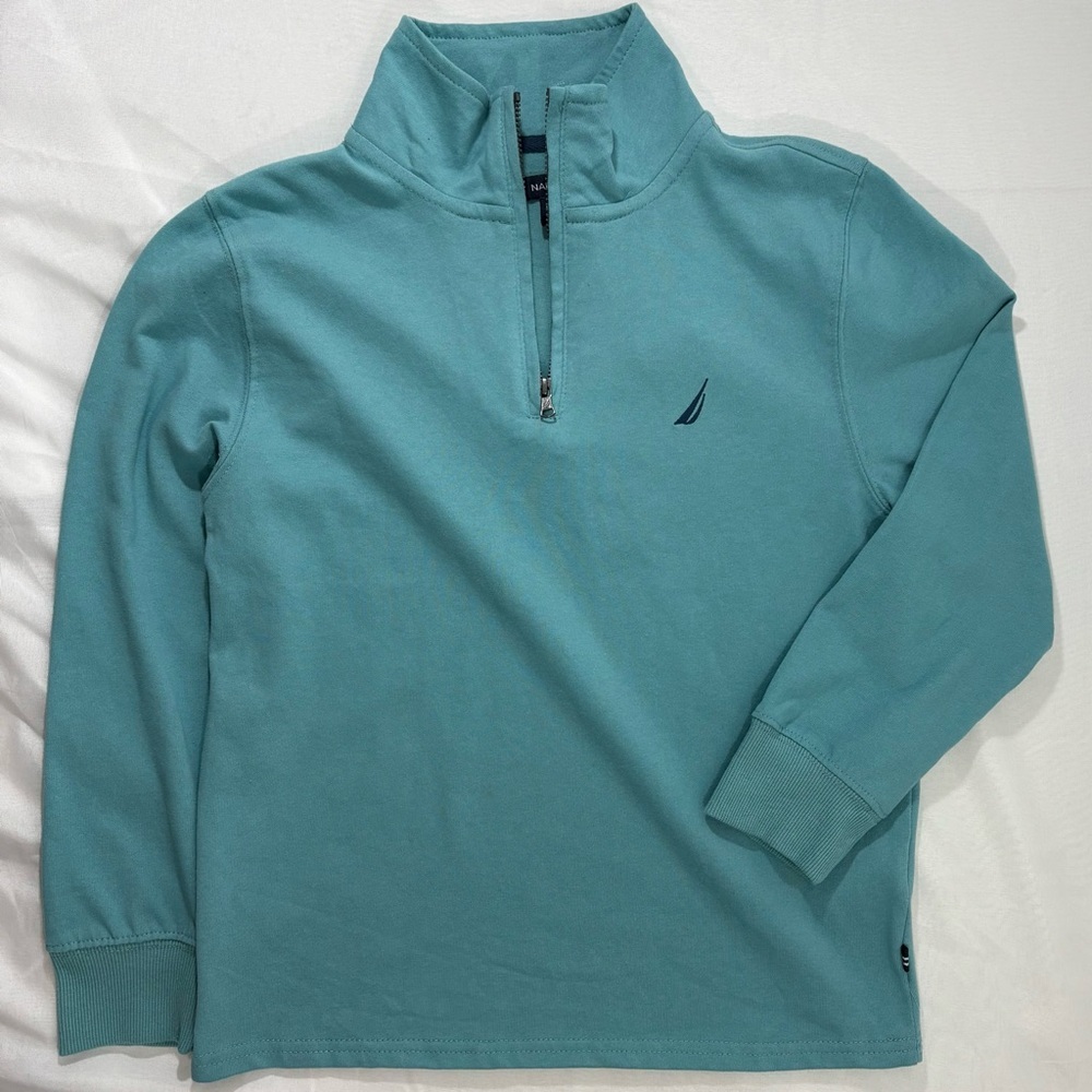 Nautica Men's Teal Half-Zip Sweater